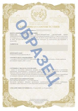 Образец Сертификат СТО 01.064.00220722.2-2020 Магнитогорск Сертификат СТО 01.064.00220722.2-2020 