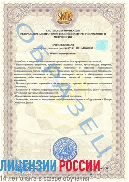 Образец сертификата соответствия (приложение) Магнитогорск Сертификат ISO 27001