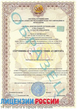 Образец сертификата соответствия аудитора Магнитогорск Сертификат ISO 13485