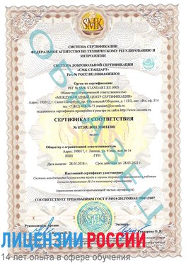 Образец сертификата соответствия Магнитогорск Сертификат OHSAS 18001