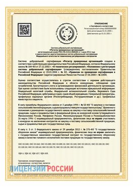 Приложение к сертификату для ИП Магнитогорск Сертификат СТО 03.080.02033720.1-2020